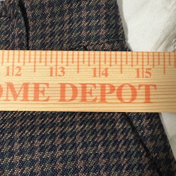 Steve J & Yoni P Korean designed casual pants. Houndstooth print, brown, denim. - Picture 9 of 16